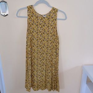 Yellow floral summer dress